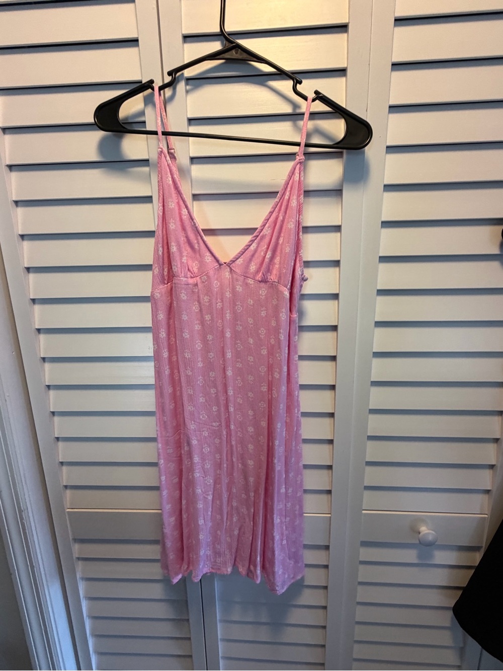 Billabong Light Pink Floral Slip with Adjustable Spaghetti Straps